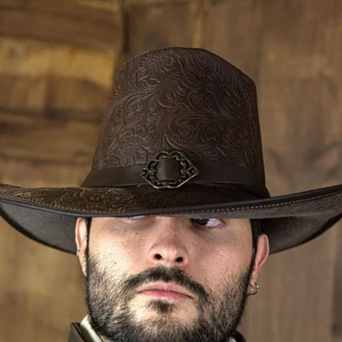 Rawblade Musketier Hoed De La Croix, Deluxe, Bruin - Afbeelding 5