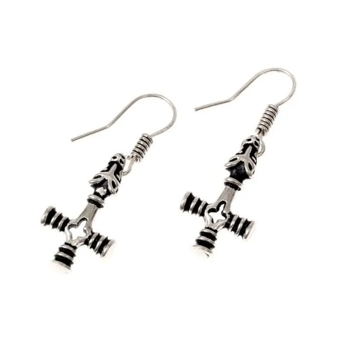 Oorbellen IJslandse Thorshamer, Verzilverd