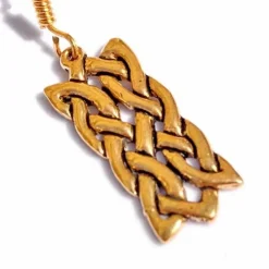 Oorbellen, Keltische Rechthoek Knoopmotief, Brons