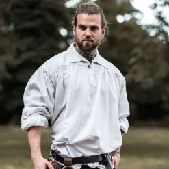 Leonardo Carbone Piratenhemd James, Wit