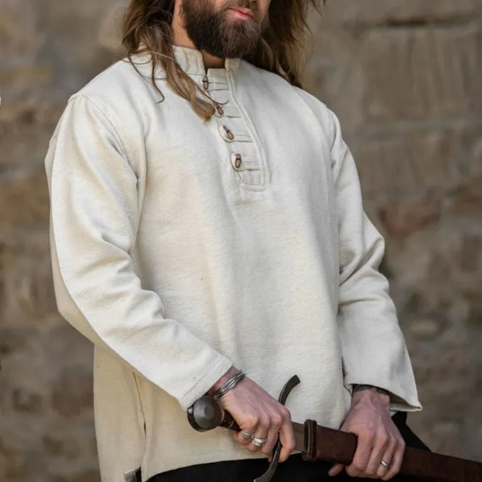 Leonardo Carbone Soldatenhemd, Crème - Afbeelding 2