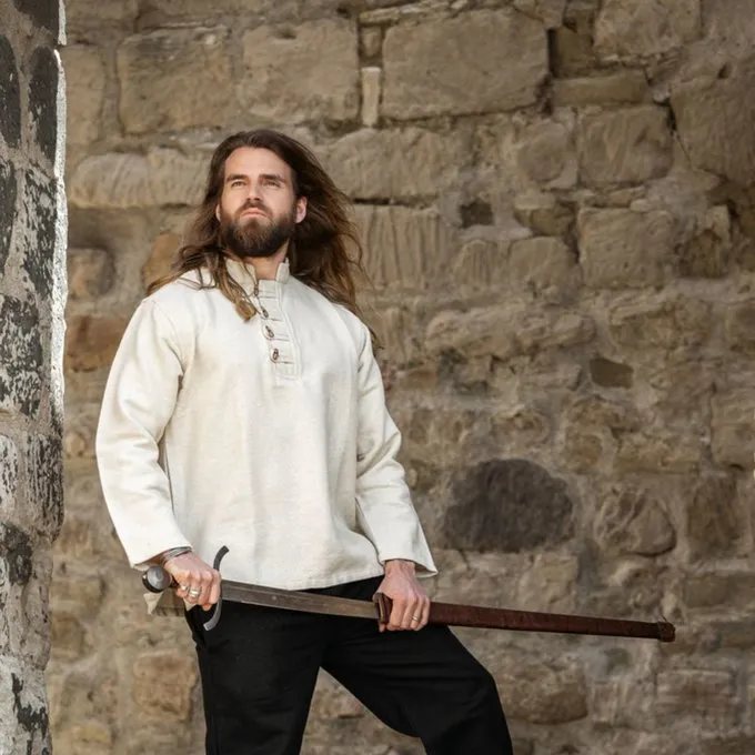 Leonardo Carbone Soldatenhemd, Crème - Afbeelding 3