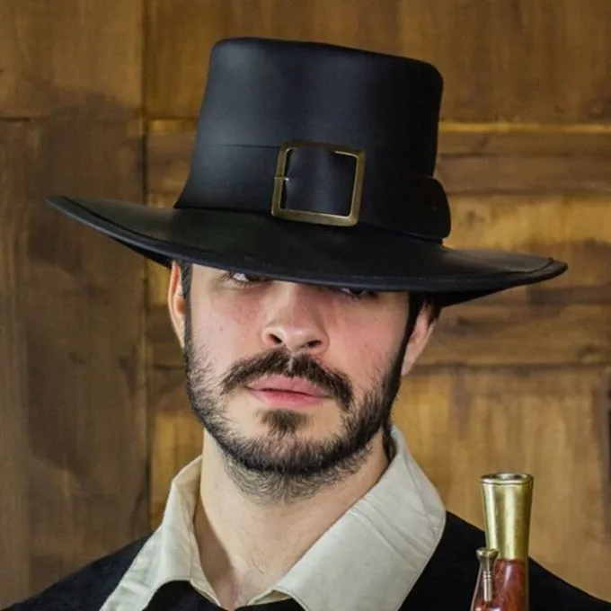 Rawblade Solomon Kane Hoed, Zwart - Afbeelding 2