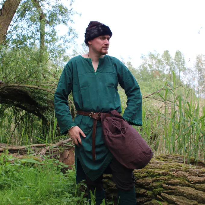 Leonardo Carbone Textielen Schoudertas, Bruin - Afbeelding 2