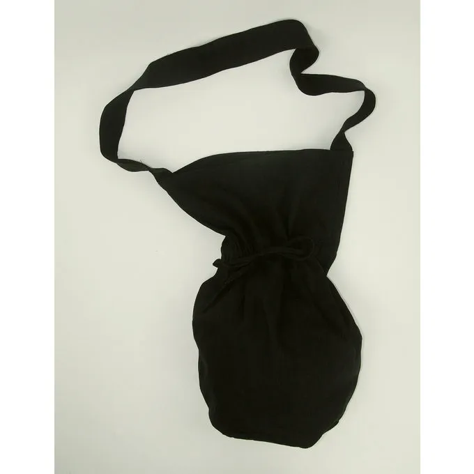 Leonardo Carbone Textielen Schoudertas, Zwart - Afbeelding 2