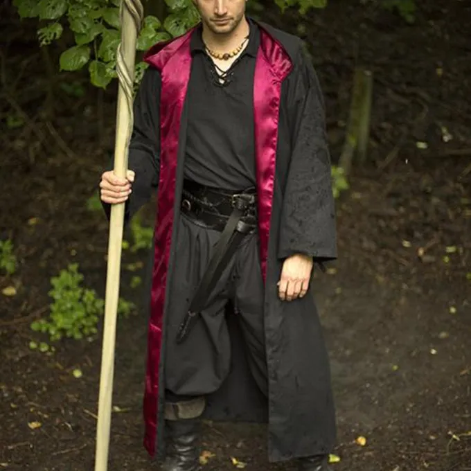 Epic Armoury Tovenaarsgewaad Zwart-rood - Afbeelding 2