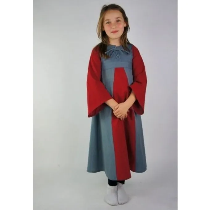 Leonardo Carbone Tweekleurige Meisjesjurk Blauw-wit - Afbeelding 2