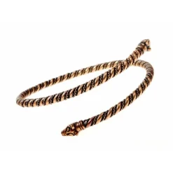 Viking Bovenarmband Met Wolvenkoppen, Verzilverd