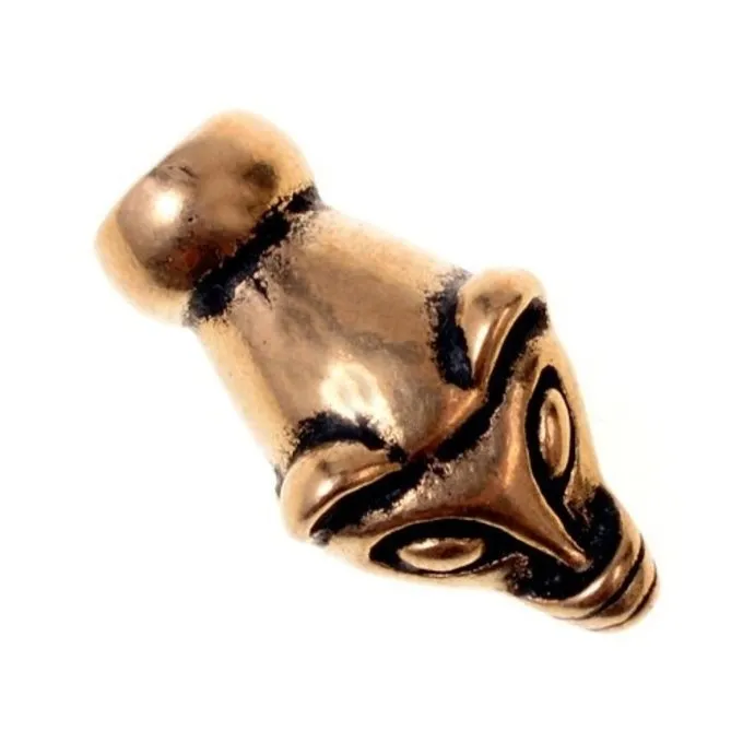 Viking Kettingeinde Met Wezelkop, Brons, Prijs Per Stuk - Afbeelding 2