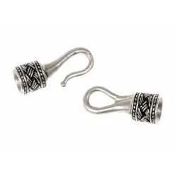 Viking Kettingsluiting 4 Mm, Verzilverd Brons
