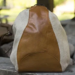 Epic Armoury Wol-leren Buidel, Beige-bruin