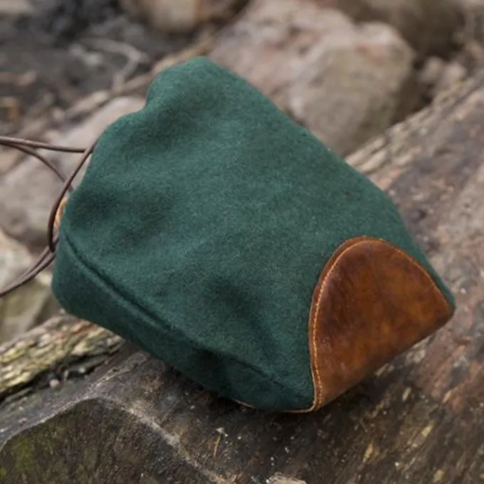 Epic Armoury Wol-leren Buidel, Groen-bruin - Afbeelding 2