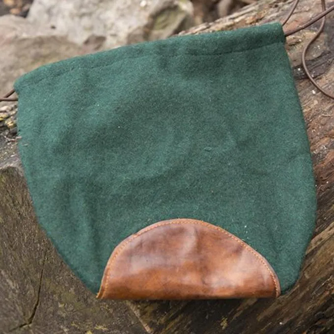 Epic Armoury Wol-leren Buidel, Groen-bruin - Afbeelding 4