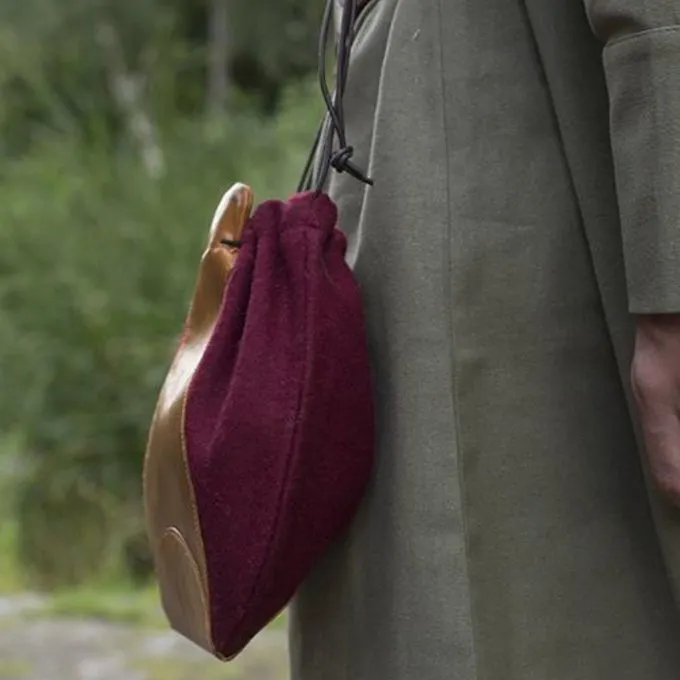 Epic Armoury Wol-leren Buidel, Rood-bruin - Afbeelding 5