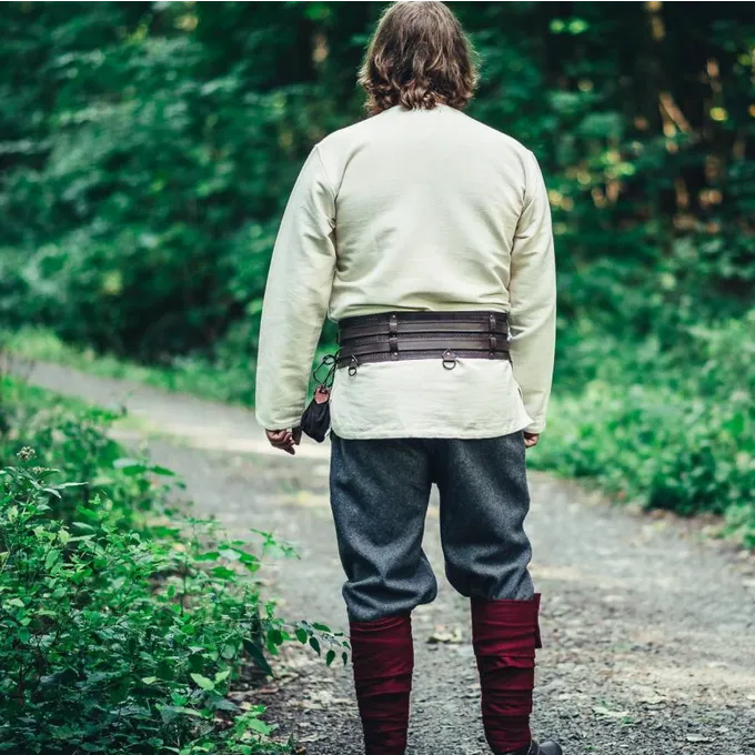 Leonardo Carbone Wollen Broek, Bruin - Afbeelding 2