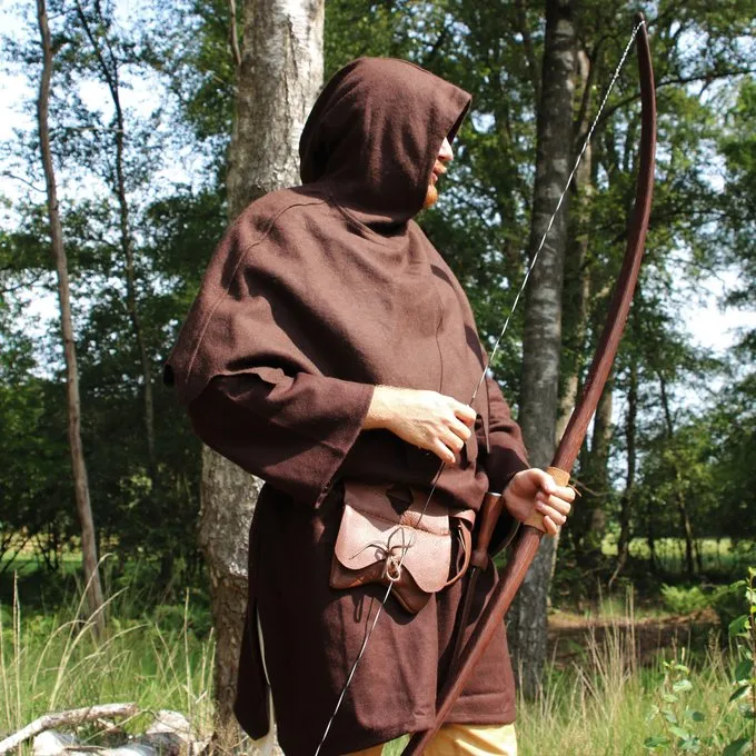 Leonardo Carbone Wollen Kaproen, Bruin - Afbeelding 2