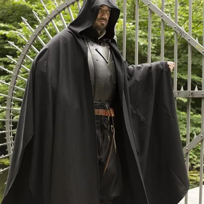 Epic Armoury Wollen Reismantel Zwart - Afbeelding 2